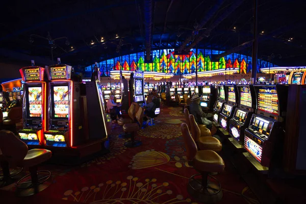 Buffalo Eua Julho 2018 Seneca Niagara Casino Hall Com Máquinas — Fotografia de Stock