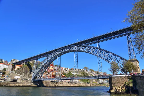 Porto Portugal Outubro 2017 Ponte Dom Luis Sobre Rio Douro — Fotografia de Stock