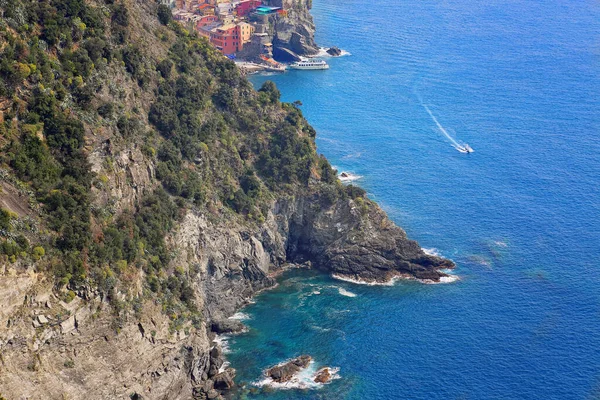 Landschaftlich Reizvolle Küste Von Vernazza Italien Stadtblick — Stockfoto