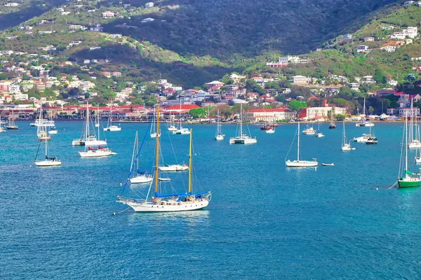 Charlotte Amalie Bay Wyspa Świętego Tomasza — Zdjęcie stockowe