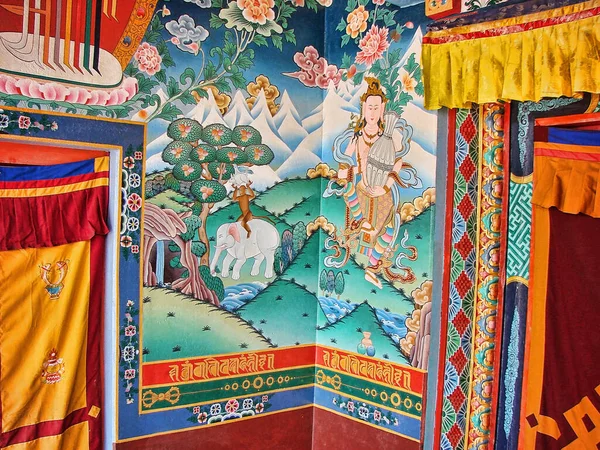 Katmandou Népal Août 2016 Entrée Temple Bouddhiste Katmandou — Photo