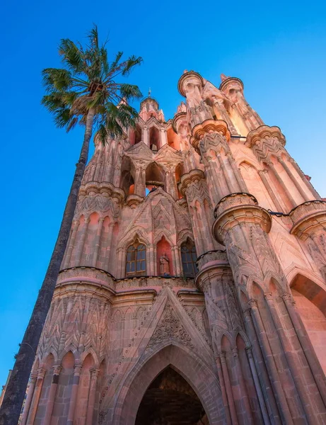 Ориентир Parroquia San Miguel Аркангел Собор Историческом Центре Города Сан — стоковое фото