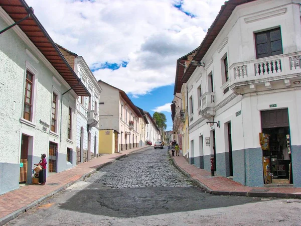 Quito Ekvádor Srpna 2016 Scénická Ulice Quito Starém Historickém Centru — Stock fotografie