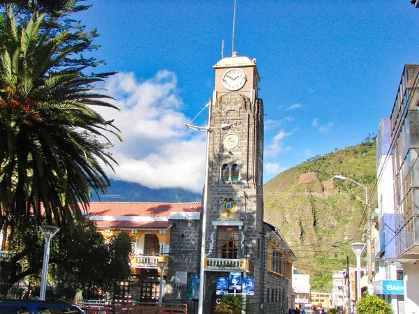 Banos Ecuador May 2019 Banos Μια Γραφική Πόλη Που Βρίσκεται — Φωτογραφία Αρχείου
