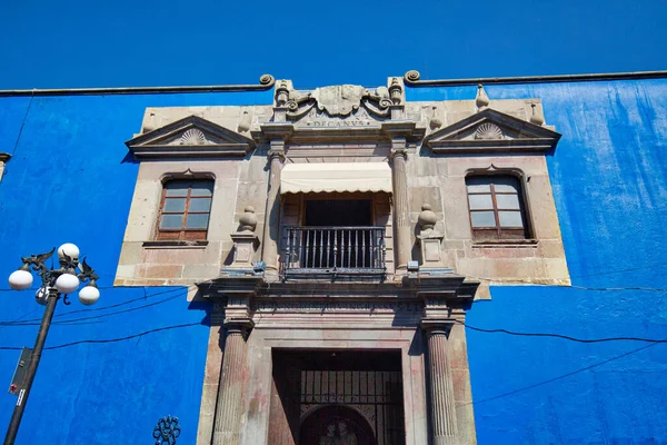 Puebla Renkli Koloni Mimarisi Tarihi Şehir Merkezinde Sokaklar — Stok fotoğraf