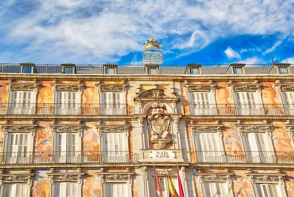 Мадрид Испания Октября 2017 Года Знаменитая Площадь Plaza Mayor Историческом Стоковое Фото