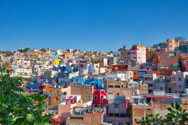 Guanajuato, manzaralı şehir manzarası.