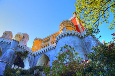 Sintra, Portekiz-16 Ekim 2017: Sintra 'daki Pena Sarayı