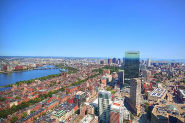 Prudential Tower gözlem güvertesinden Boston Panoramik Görünümü