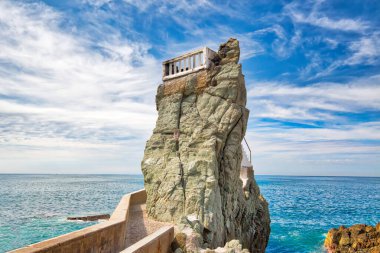 Famous Mazatlan sea promenade (El Malecon) with ocean lookouts and scenic landscapes clipart