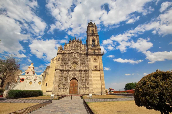 Mexikó Tepotzotlan Francisco Javier Templom Kora Naplementekor — Stock Fotó