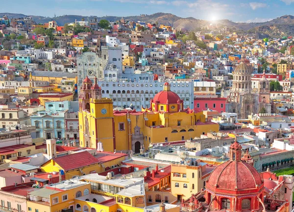 Guanajuato Vista Panorámica Desde Pintoresco Mirador Ciudad Cerca Del Monumento — Foto de Stock