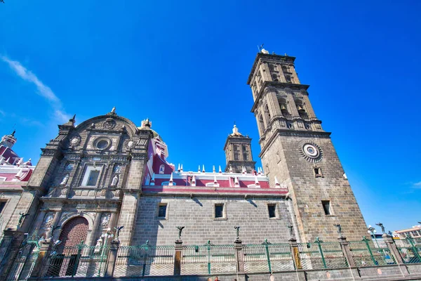 México Puebla Abril 2018 Catedral Central Puebla Catedral Basílica Puebla — Fotografia de Stock