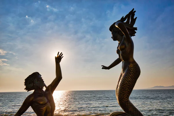 Puerto Vallarta Mexico April 2018 Famous Malecon Sculptures Located Scenic — Stock Photo, Image