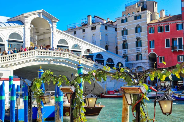 Venecia Italia Abril 2017 Puente Rialto Venecia — Foto de Stock