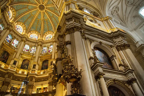 Granada Espanha Outubro 2017 Interiores Requintados Marco Catedral Real Granada — Fotografia de Stock