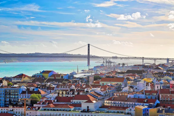 Lissabon Rundblick Vom Aussichtspunkt Saint George Castle — Stockfoto