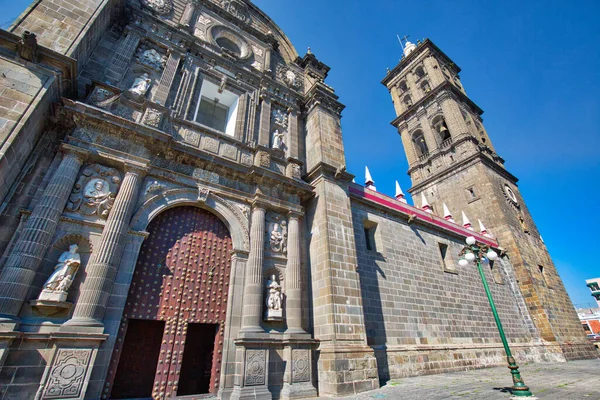 México Catedral Central Puebla — Foto de Stock