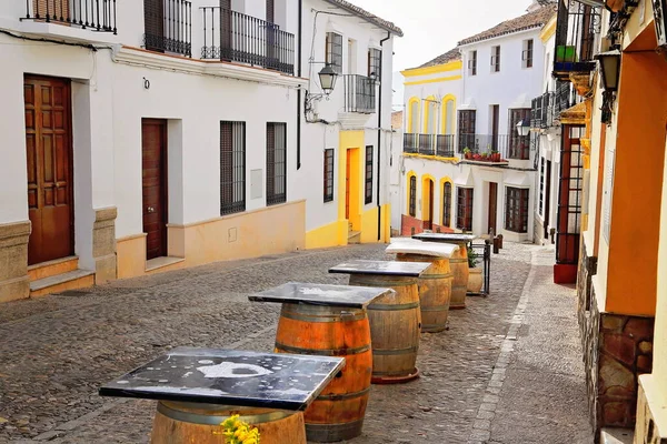 Spanya Nın Ronda Kentindeki Tarihi Şehir Merkezlerinin Sokakları — Stok fotoğraf