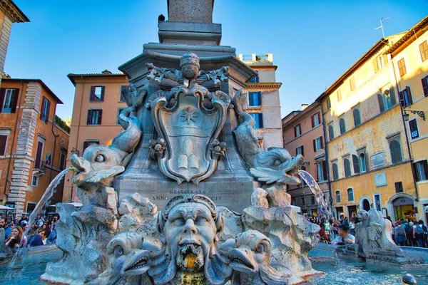 Rome Italy October 2017 Scenic Rome Streets Roman Pantheon Temple — Stock Photo, Image