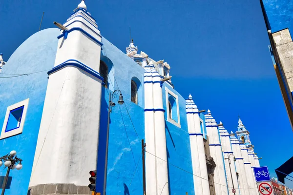 Strade Puebla Colorate Nel Centro Storico Zocalo — Foto Stock