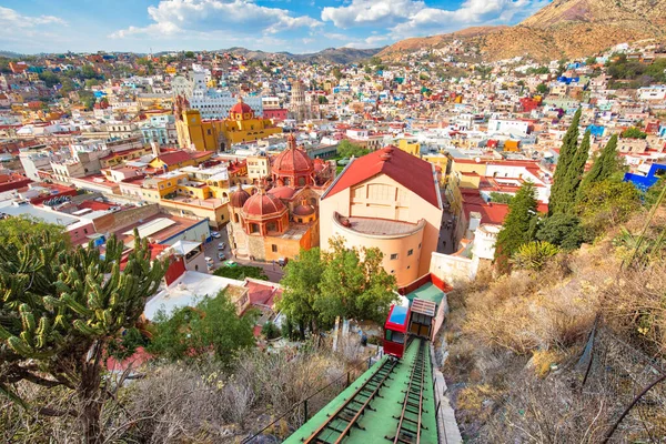 Guanajuato Miradouro Panorâmico Cidade Vistas Panorâmicas Funicular Cidade — Fotografia de Stock