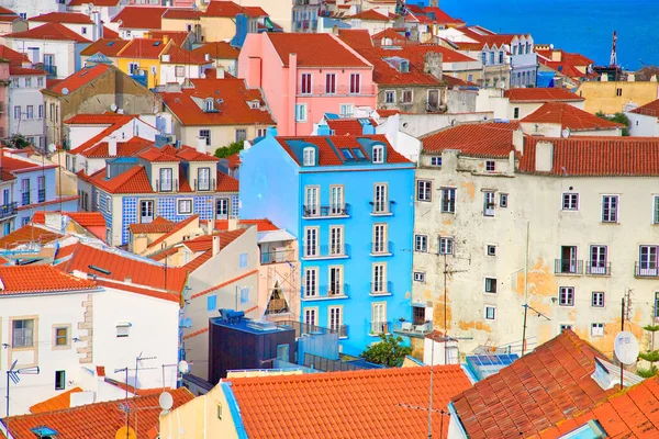 Bunte Straßen Historischen Viertel Alfama Dem Ältesten Viertel Von Lissabon — Stockfoto