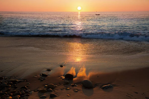 Puerto Vallarta Plajları Gün Batımları Malecon Golden Bach Bölgesi Yakınlarındaki — Stok fotoğraf