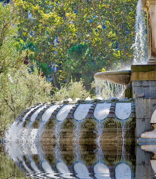 Madrid Brunnen Auf Der Plaza Espana — Stockfoto