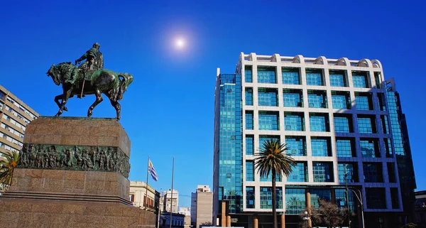 Montevideo Plaza Central Calles Centro Histórico Ciudad Uruguay —  Fotos de Stock