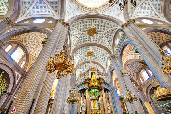 Messico Puebla Aprile 2018 Cattedrale Puebla Centrale Basilica Catedral Puebla — Foto Stock