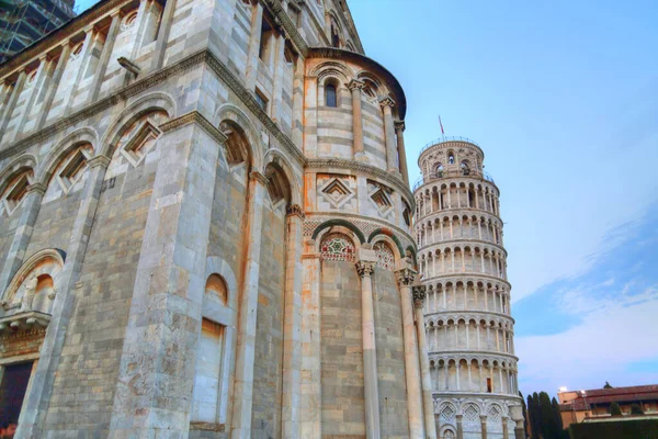 Pisa Pisa Katedralinin Eğimli Kulesinin Manzarası Talya — Stok fotoğraf