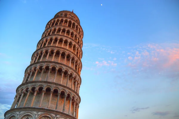 Talya Pisa Nın Eğimli Kulesinin Manzarası — Stok fotoğraf