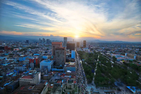 Vista Panorâmica Cidade México Partir Deck Observação Topo Torre Latino — Fotografia de Stock