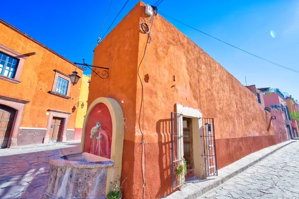 Coloridos Edificios Calles San Miguel Allende Centro Histórico Ciudad — Foto de Stock