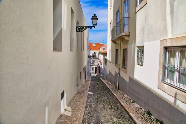 Edifícios Coloridos Centro Histórico Lisboa — Fotografia de Stock