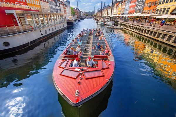 Copenhague Dinamarca Agosto 2019 Famosa Bahía Nyhavn New Harbour Copenhague —  Fotos de Stock