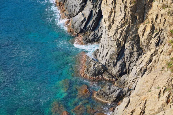 Manarola Manzaralı Kıyı Şeridi — Stok fotoğraf