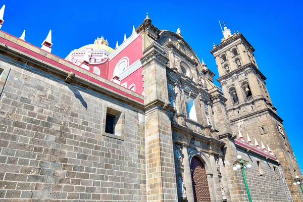 México Monumento Puebla Catedral Central —  Fotos de Stock