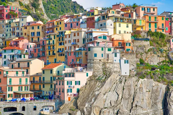 Manarola Rues Pittoresques Colorées — Photo