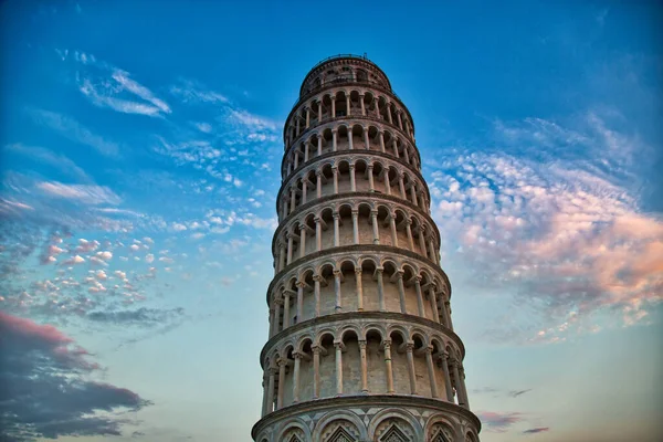 Γραφική Άποψη Του Κεκλιμένου Πύργου Της Πίζας Ιταλία — Φωτογραφία Αρχείου