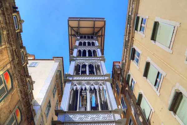 Лісабон Заході Сонця Santa Justa Elevator — стокове фото