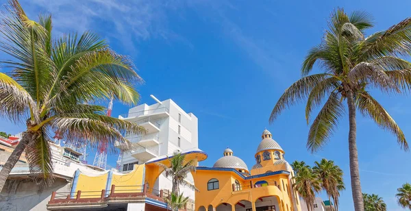 Natursköna Strandpromenaden Mazatlan Malecon Med Havsutsikt Och Natursköna Landskap — Stockfoto