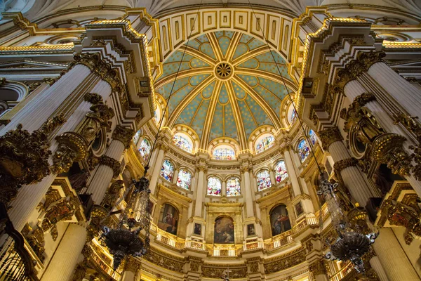 Granada España Octubre 2018 Exquisitos Interiores Emblemática Catedral Real Granada — Foto de Stock