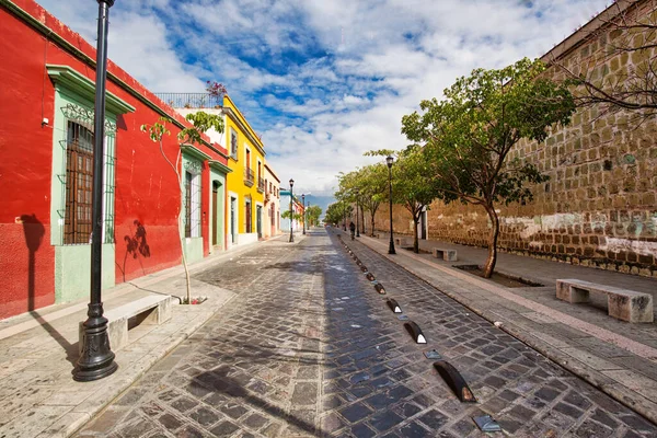 Oaxaca Scenic Oude Stad Straten Kleurrijke Koloniale Gebouwen Het Historische — Stockfoto