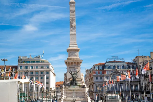 Lisboa Portugal Agosto 2019 Plaza Independencia Lisboa Praca Restauradores — Foto de Stock