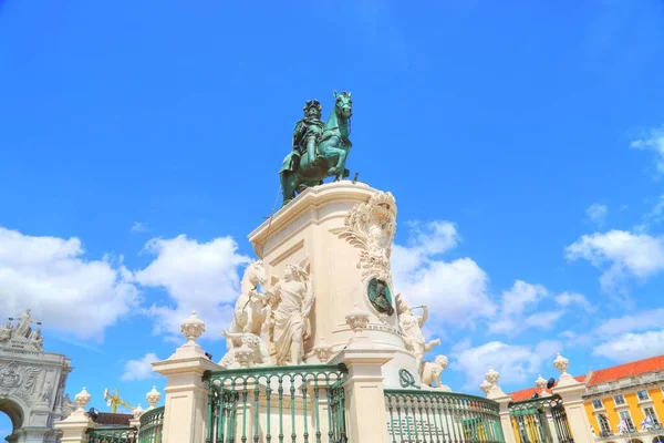 Portigal Lisbon Commerse Plaza Historic Center — Stock Photo, Image