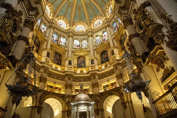 Granada Espanha Outubro 2016 Interiores Requintados Catedral Real Granada — Fotografia de Stock