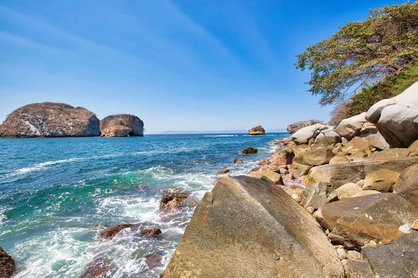 Puerto Vallarta Los Arcos Manzara Ünlü Şnorkelle Yüzme Merkezi — Stok fotoğraf