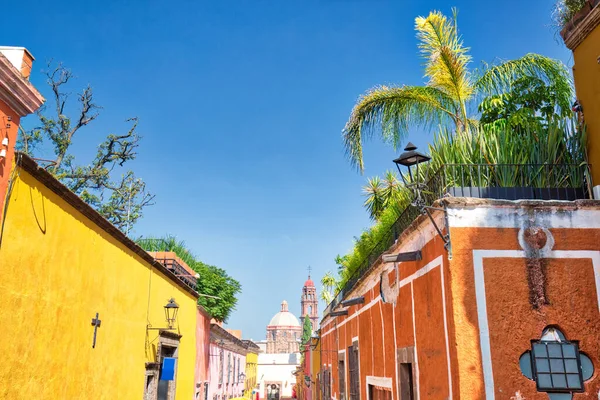México Edifícios Coloridos Ruas San Miguel Allende Centro Histórico Cidade — Fotografia de Stock